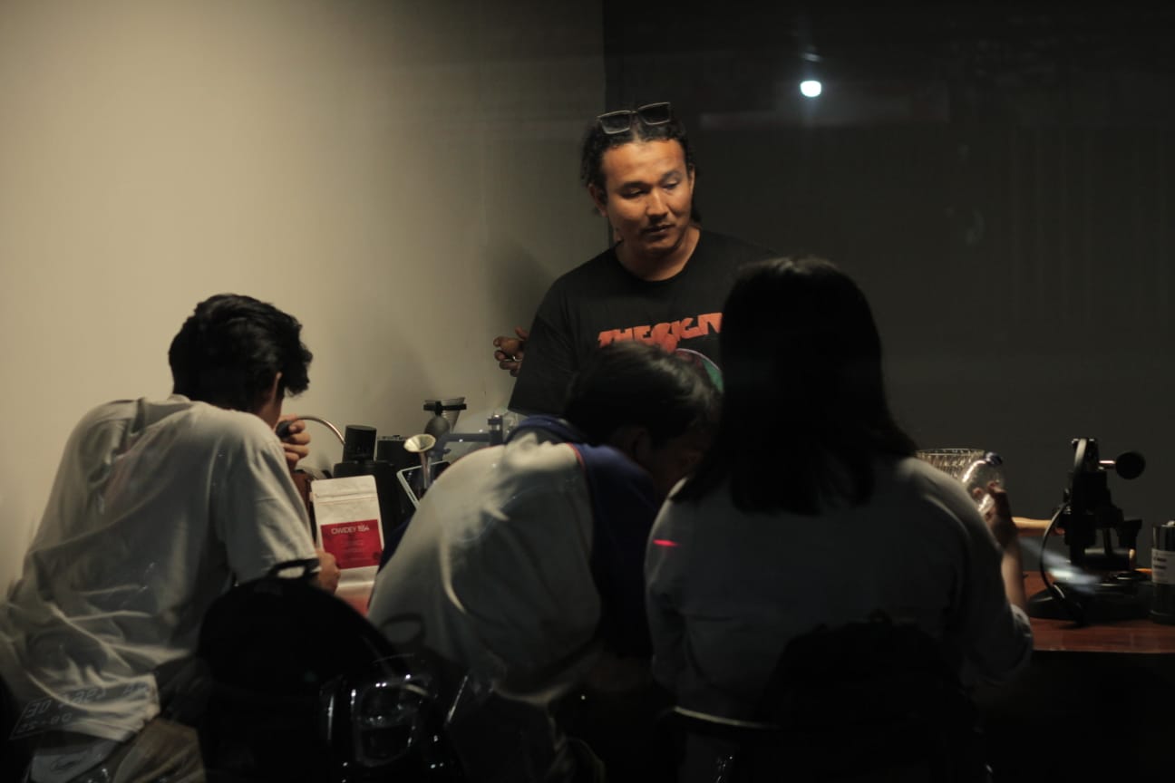 Cozy coffee shop atmosphere