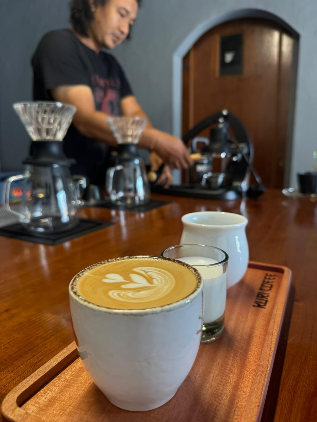 Beautiful latte art creation